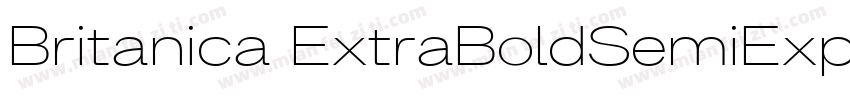Britanica ExtraBoldSemiExpanded字体转换